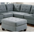 thumbnail image 5 of Gray Fabric Tufted Cushion 6pcs Sectional Sofa Set 3x Corner Wedge 2x Armless Chairs 1x Ottoman Couch Living Room Furniture, 5 of 10