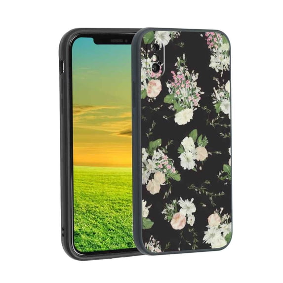 Floral-284 Phone Case, Degined for iPhone XS Case Men Women, Flexible Silicone Shockproof Case for iPhone XS