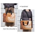 thumbnail image 6 of 16" Laptop Tote Bag Laptop Sleeve Case Computer Briefcase for Work & Travel Brown and Peach Swirling, 6 of 8