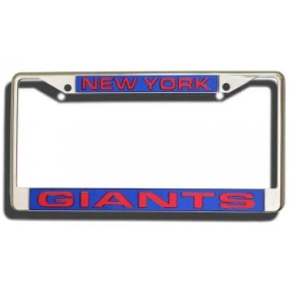 New York Giants Laser Cut Chrome License Plate Frame