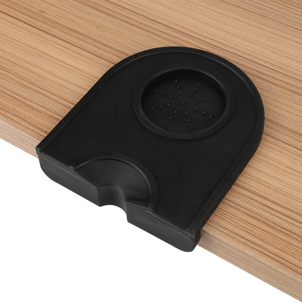 Herwey Tapis de protection en silicone pour support de bourreur de support  anti-dérapant multi-fonction noir d'épaisseur, tapis de bourreur de machine  à café, support en silicone pour support de 