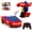 Red and Gold, variant on Tigozz 2-in-1 Transforming RC Car for Boys Ages 3-8, Rechargeable Robot Toy with 2.4GHz Remote, LED Lights, 360° Spins and One-Touch Action
