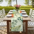 thumbnail image 4 of Table Runners 36 Inches Long Dress Scarves, Green Blue Leaves Farmhouse Kitchen/Dining Table Runner, Short Coffee Tablerunners, Summer Botanical Farmhouse Watercolor Leaf 13x36 Inch, 4 of 9