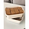 thumbnail image 2 of 5pc White Storage Box, Desktop Storage Box, Household Cosmetics Storage Box, Bathroom Kitchen Dormitory Miscellaneous Snacks Storage Box,Kitchen Refri, 2 of 5