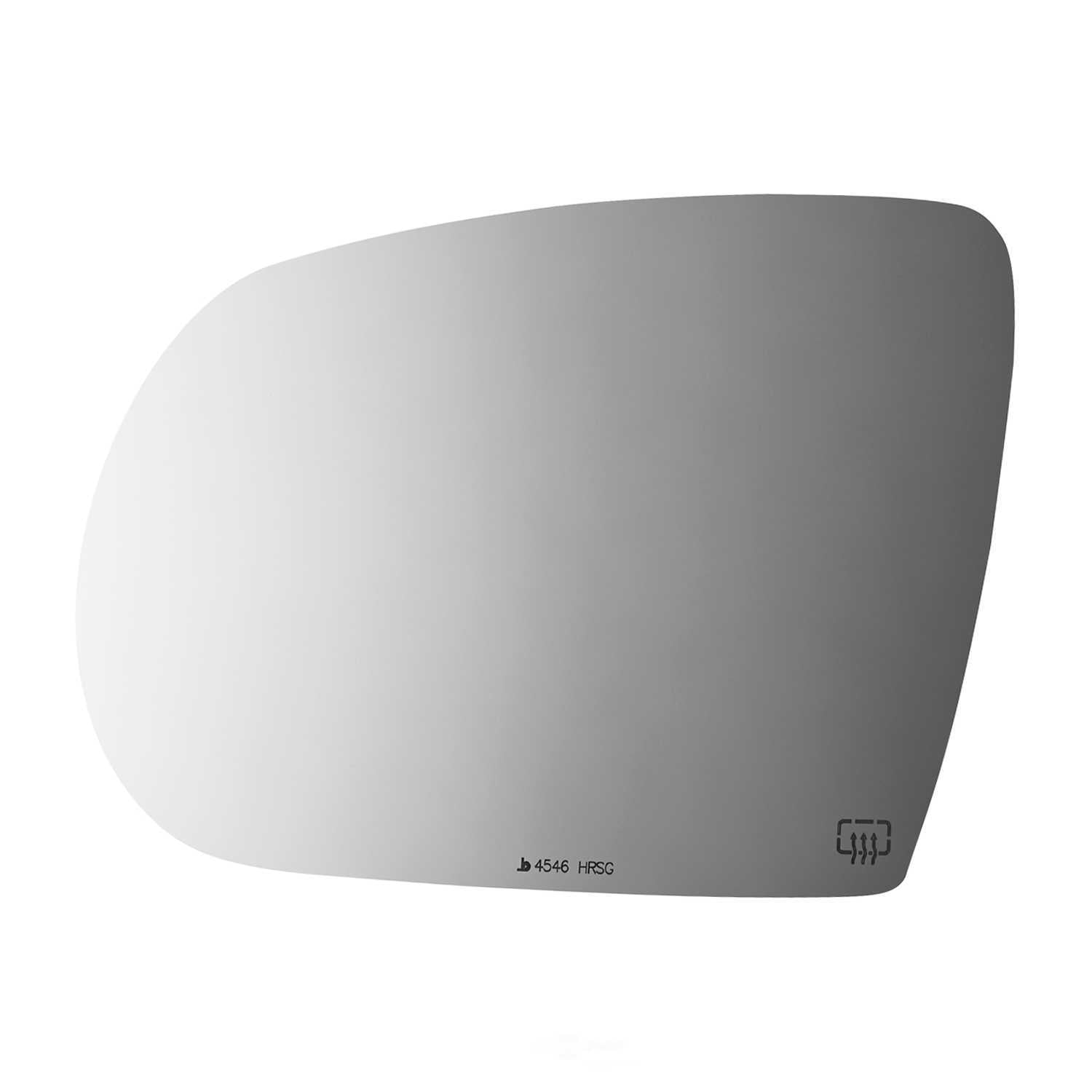 Burco Side View Mirror Replacement Glass with Motor Mount Plate - Clear Glass - 4546HRSG