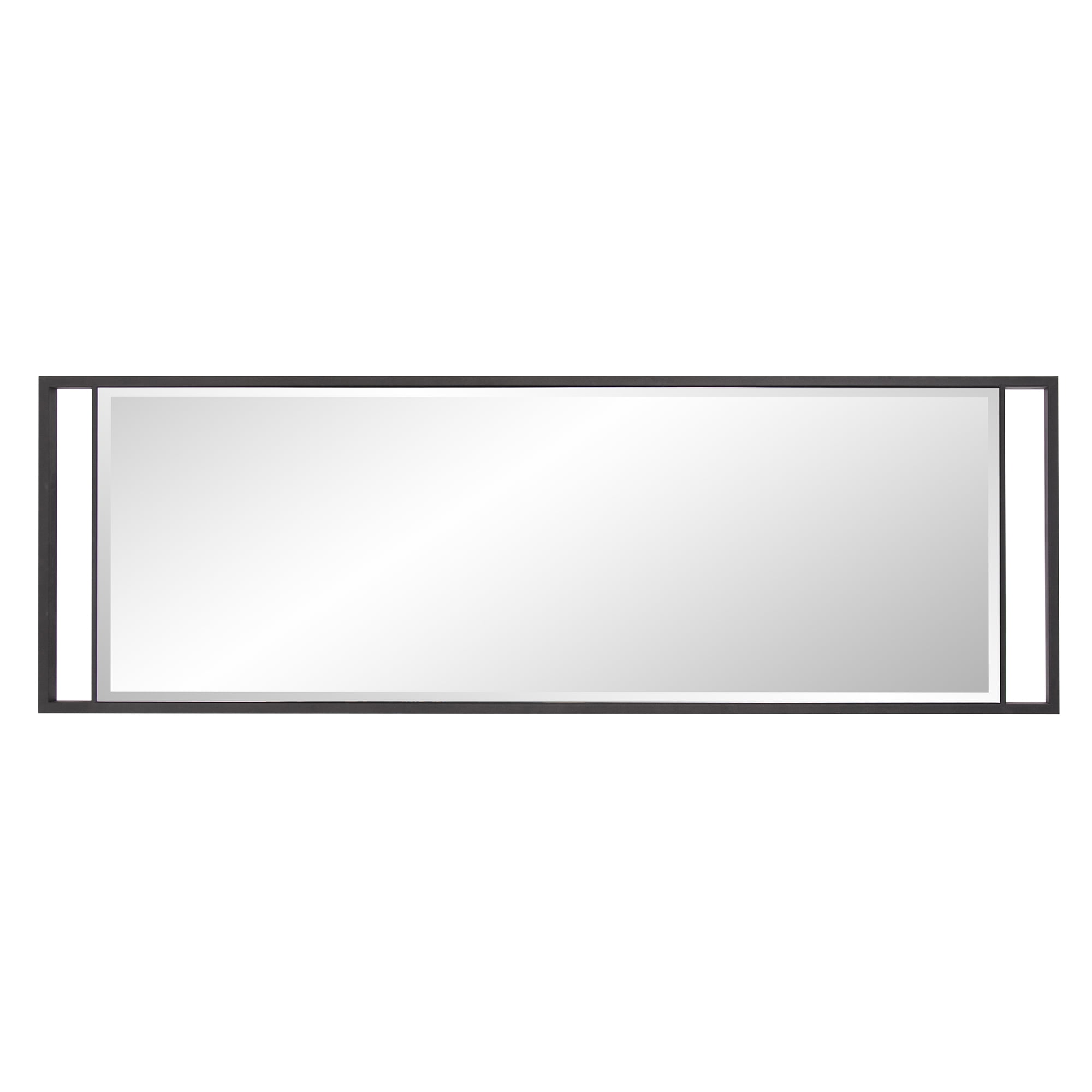 Tyler Dillon Silver Iron Framed Rectangular Full Length Wall Mirror - 72.5"H x 24"W