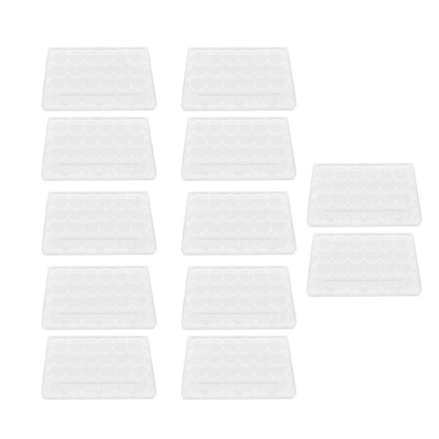 Caja de plástico para guardar huevos de codorniz, 12 unidades, 24 rejillas