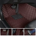 thumbnail image 3 of leadwolf Car Floor Mats Carpet Custom Fit for VW VorksWagen CC 2010-2018 5 Seats Floor Mats All Weather PU Leather Front & Rear Full Set Coffee, 3 of 6