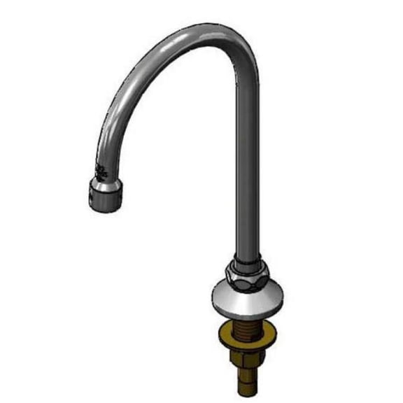 T & S Brass B344740 Rigid Gooseneck Only, Polished Chrome