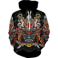 thumbnail image 5 of Nueva y deslumbrante sudadera con capucha de anime genial, sudadera de samurái japonesa en 3D, sudaderas con capucha negras de moda para hombres y mujeres, ropa de otoño e invierno, 5 of 5