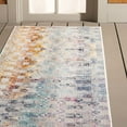 thumbnail image 5 of SAFAVIEH Rainbow Jamel Abstract Indoor/Outdoor Runner Rug, Blue/Gold, 2'6" x 8', 5 of 6