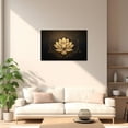 thumbnail image 3 of ZHONGYUTONG Gold Lotus Canvas Wall Art Abstract Golden Flower Pictures Zen Painting Meditation Artwork for Bathroom Decor Framed (20.00" x 30.00"), 3 of 5