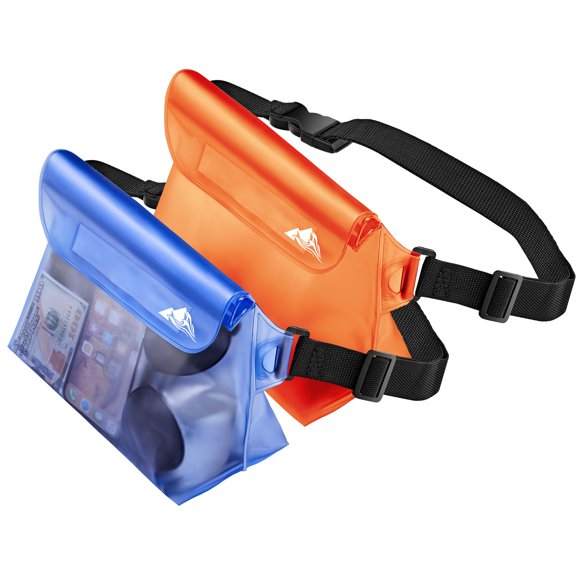 Bolsa impermeable HEETA, paquete de 2 con correa de cintura ajustable