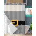 thumbnail image 2 of No Hook Shower Curtain with Snap in Liner, Santa Claus's Belt Hotel Shower Curtains for Bathroom, Washable Shower Curtain Liner Set with Mesh Top Window, 66"x72", 2 of 6