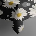thumbnail image 4 of Black White Flower Pattern Rectangle Tablecloth 60"x102",Waterproof Polyester Rectangle Table Cloth, Wipeable Spillproof Polyester Tablecloth for Dining, Camping, Indoor and Outdoor, 4 of 6