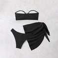 thumbnail image 4 of JoveMarine Women's Push-Up Three-Piece Bikini Set, Sexy Two-Piece Swimsuit with Padded Cups, Enhanced Lift Bikini Sets for Women,Black L, 4 of 7