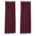 thumbnail image 1 of 2 Pcs Stores pour Fenêtres Intérieures Forme de Vague Rouge Foncé Style Nordique Polyester pour Salle à Manger Anti-Éblouissement, 1 of 5