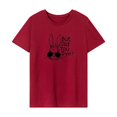 thumbnail image 1 of Camiseta de manga corta para mujer, parte de arriba, ropa informal, disfraz, cuello redondo, para ir de compras M, 1 of 7