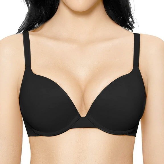 Varsbaby Women's Smoothing Underwire Bra,Lightly Padded Push up Bra for Everyday Wear