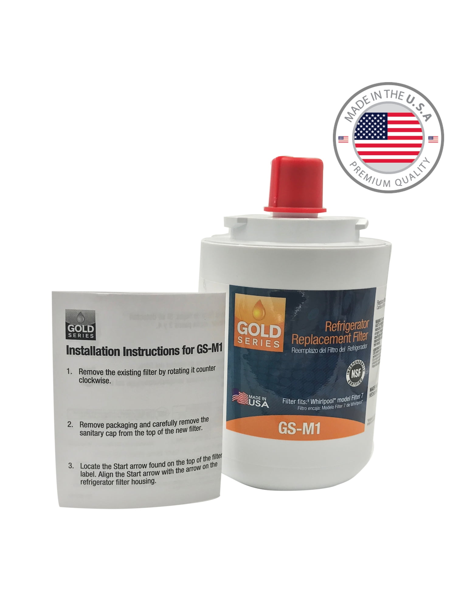 Whirlpool Filter 7 EDR7D1 UKF7003 GSM1 Gold Series Refrigerator Water