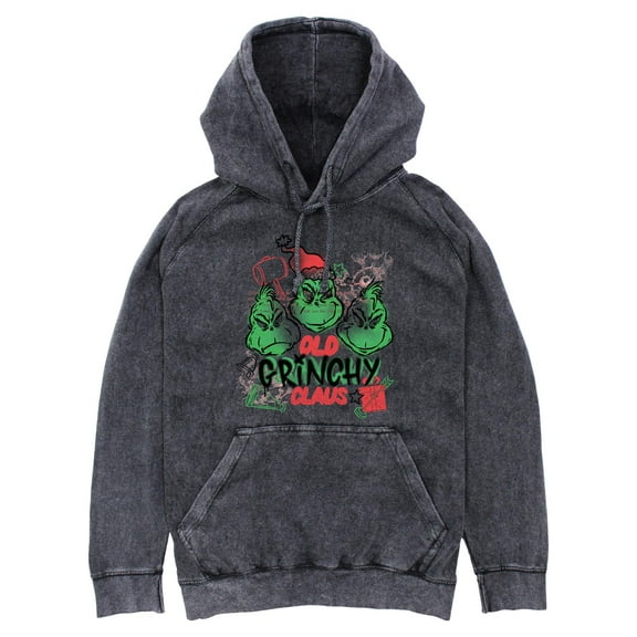 Mens The Grinch Old Grinchy Claus Lightweight Hoodie