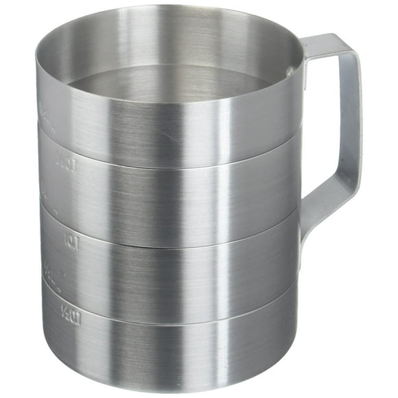 Crestware Aluminum Dry Measures 2 Quarts Silver
