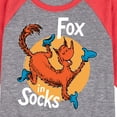 thumbnail image 3 of Dr. Seuss - Fox In Socks Jumping  - Toddler & Youth Girls Raglan Graphic T-Shirt, 3 of 7