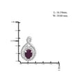thumbnail image 3 of JewelersClub 1.00 Carat T.G.W. Ruby And White Diamond Accent Sterling Silver Earrings, 3 of 3