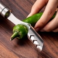 thumbnail image 4 of Vacemry Pepper Corer Tool, Stainless Steel Pepper Core Remover and Plants Remover, Multi-Functional Corer Tool for Jalapeno Chili, Easy to Use Kitchen Gadget for Restaurants and Home Cooking, 4 of 9