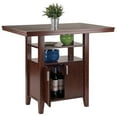 thumbnail image 3 of Winsome Wood Albany High Table with Cabinet, Walnut Finish, 3 of 8