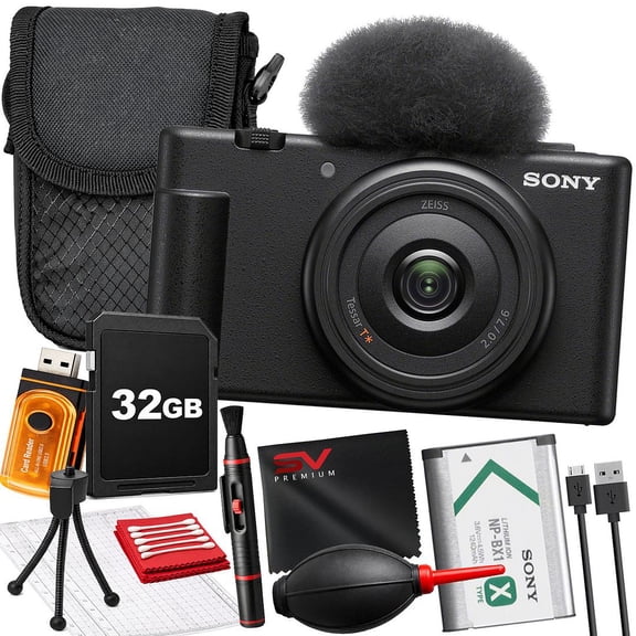 Sony ZV-1F/B 20.1 Megapixel Compact Camera Black Small 32GB Kit (International Model)