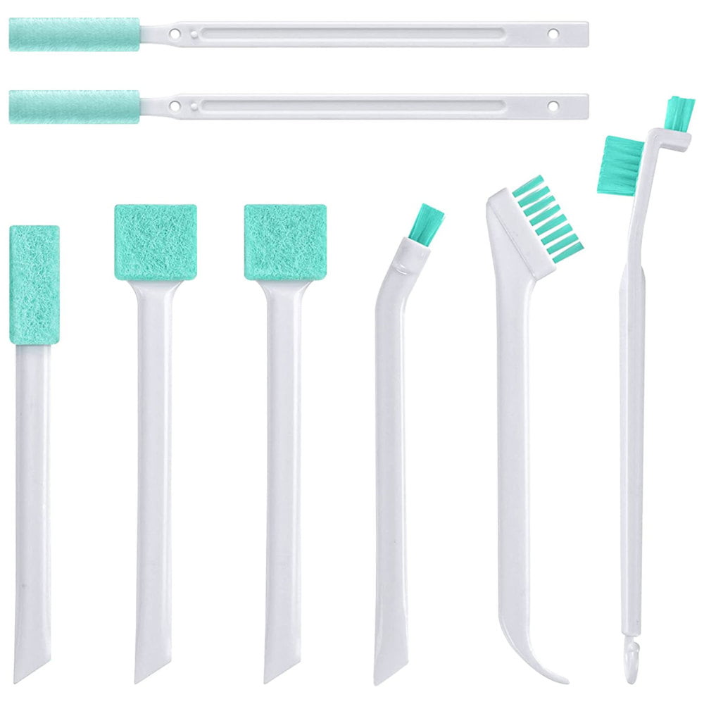 Everso 8Pcs Small Crevice Cleaning Brushes Groove Gap Cleaning Scrub Brush  with Long Handle Detail Cleansing Brushes Home Kitchen Tools 