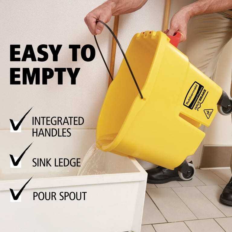 Rubbermaid 26-Quart WaveBrake Mop Bucket and Wringer photo 5
