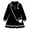 Black, variant on Aideaone Toddler Girls Long Sleeve Polo Dress with Matching Heart Crossbody Bag 2T-7T