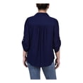 thumbnail image 2 of NY Collection Womens Petites Sheer Solid Button-Down Top, 2 of 2