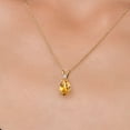 thumbnail image 3 of Gem Stone King 14K Yellow Gold Yellow Citrine and White Moissanite Pendant Necklace for Women | 2.93 Cttw | Gemstone November Birthstone | Pear Shape 12X8MM | With 18 inch Chain, 3 of 7
