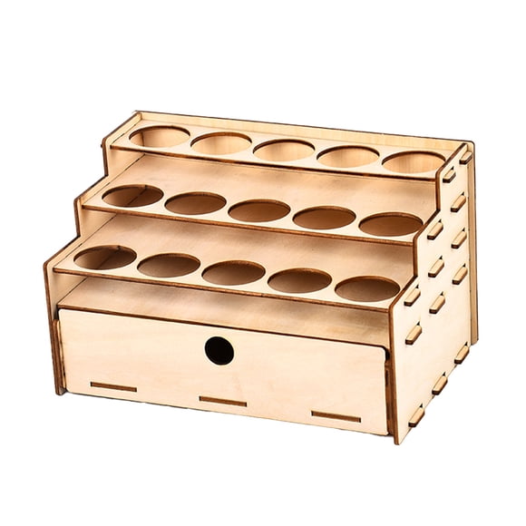 Organizador de pintura de madera Conveniente robusto de pigmentos creativos por correspondencia Suministro de pintura para piezas modelo Botellas de tinta DIY Herramientas sidaley HA012212-00