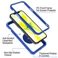 thumbnail image 3 of CoverON Apple iPhone 12 Case / iPhone 12 Pro Case (6.1"), Ring Holder Kickstand Magnetic Mount Clear Hard Back Cover Rubber Bumper, Blue, 3 of 9