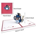 thumbnail image 2 of Tarjeta de felicitación con forma de búho 3D emergente con sombrero de graduación, tarjeta plegable con sobre para aprobar un examen, tarjeta de felicitación de graduación con estilo de búho, regalo, 2 of 7