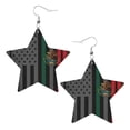 thumbnail image 6 of Leather Earrings Dangle For Women America Mexico Flag Trendy Star Earrings Lightweight Fashion, 6 of 6
