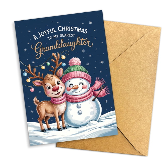 Tarjeta de Navidad Podagree Una feliz Navidad para la nieta