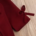 thumbnail image 5 of Qiylii Girls Jacket,Long Sleeve Solid Color Loose Bow Neck Side Pocket Outerwear, 5 of 9