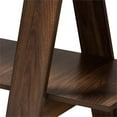 thumbnail image 5 of Bowery Hill Modern Walnut Brown Finished 5-Tier Wood Geometric Display Shelf, 5 of 8