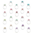 thumbnail image 2 of Miangastore 20Pcs Simulation Diamond Ring Girls Finger Rings Playthings (Random Color), 2 of 8