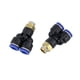 thumbnail image 1 of 2pcs PX Serie Hilo masculino Piezas neumáticas de latón de plástico Y Tipo 3 Formas de accesorios AIR AIR AIR AIR ELEMENTO DE CONECTOR DE AZUL ONE TOUCH PUSH, 1 of 6