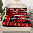thumbnail image 3 of Erosebridal Ball Gaming Rugby Full Sheet Sets,Football City Atlanta Bedding Full Size,Gamer Room Decorative,Lightweight,4-Piece, 3 of 7
