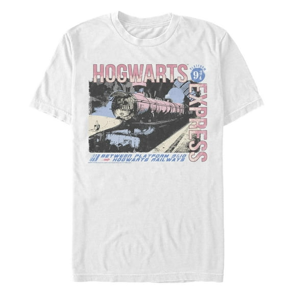 Men's Harry Potter Retro Hogwarts Railways Graphic T-Shirt