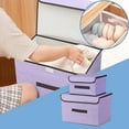 thumbnail image 2 of Panxico Boîte de Rangement Textile Maison Pliable Vêtements Divers Boîte de Rangement Portable avec Couvercle Boîte de Rangement Pliable, 2 of 7