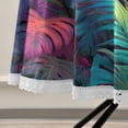 thumbnail image 5 of Round Outdoor Tablecloth 60 Inch Dining Table Cover with Lace Trim & Umbrella Hole for Outside Party Camping Vibrant and Shimmering Jungle, 5 of 8