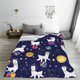 thumbnail image 5 of Balery Lama in Space Manta de Felpa Suave y Acogedora – Cobija de Franela Aterciopelada para Cama, Lavable y Cálida para Sofá, Mascotas, Transpirable-80"x60", 5 of 7